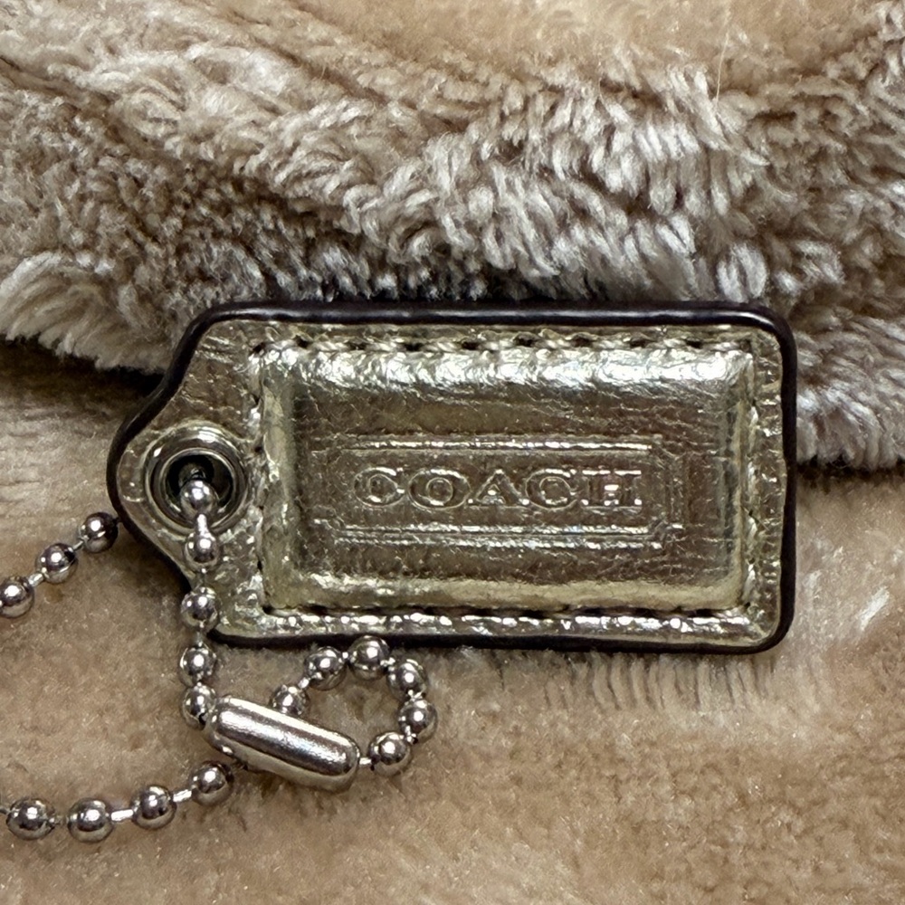 Coach Gold Leather Hangtag